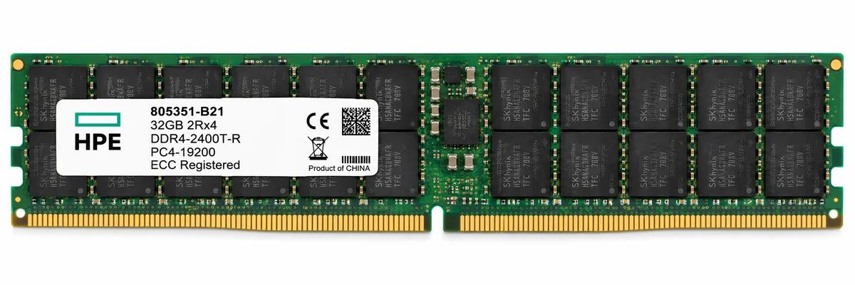 HPE A- DDR4 32GB DIMM Registered PC4-19200 HP Genuine P/n: 805351-B21;819412-001;809083-091 2rx4 1.2v