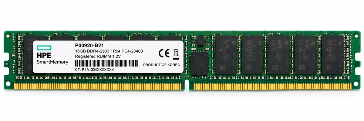 HPE 16GB DDR4 DIMM - 2933MHz / PC4-23400 - CL21 - 1.2V - ECC - Registered (P00920-B21)