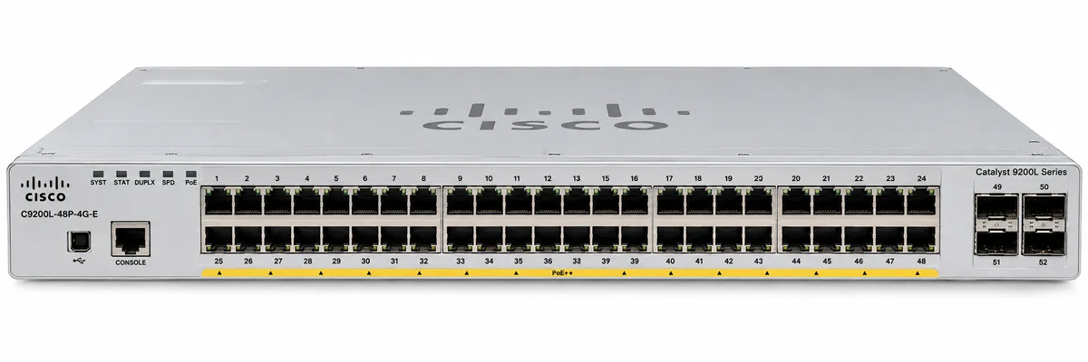 Cisco Catalyst C9200L-48P-4G-E 48-port PoE+ / 4x 1G SFP L3 Enterprise