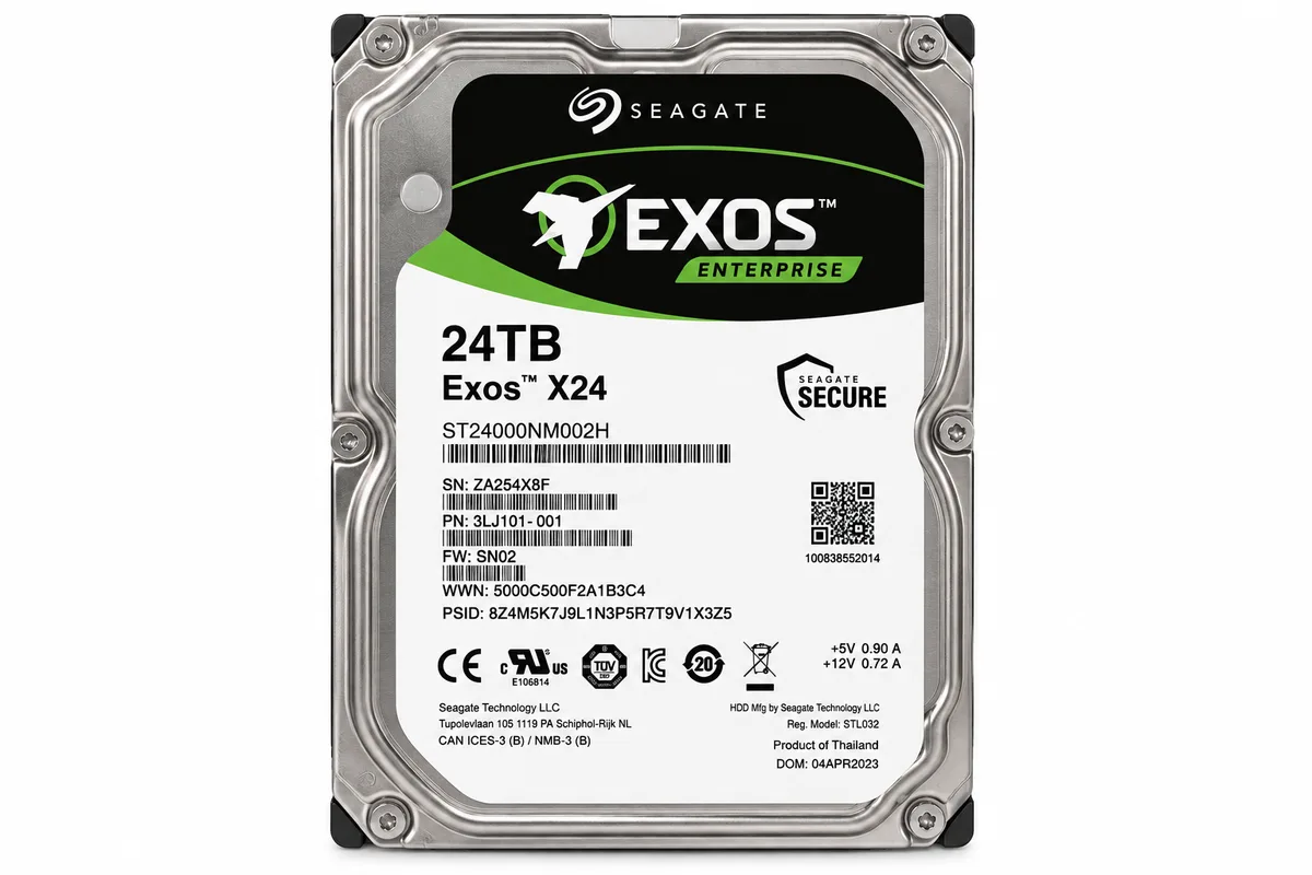 Seagate Exos X24 24TB Enterprise Internal Hard Drive (ST24000NM002H)