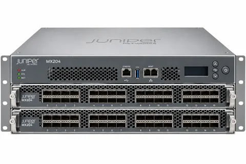 Juniper MX204 - Juniper 8-Ports 10GBASE-X SFP+ Rack-mountable Managed Router with 4-Ports QSFP28