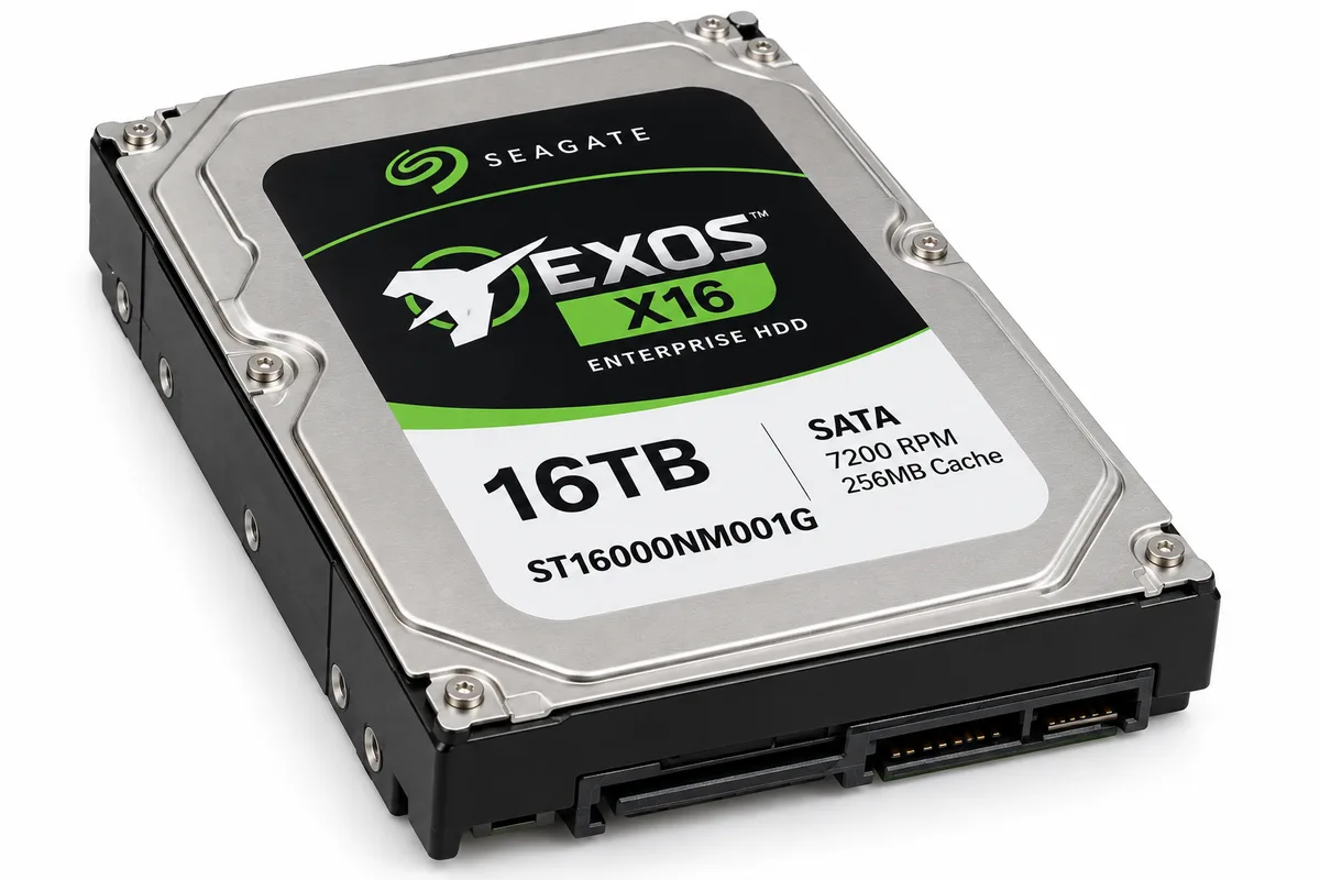 Seagate Exos X16 16TB 7.2k 6G SATA LFF HDD (ST16000NM001G)
