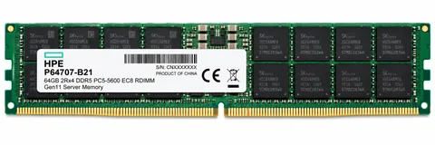HPE 64GB 2Rx4 DDR5 PC5-5600 EC8 RDIMM Gen11 Server Memory (P64707-B21)