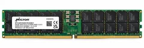 Micron MTC40F2046S1RC64BH1 64GB DDR5-6400MHz PC5-51200 CL52 ECC Memory