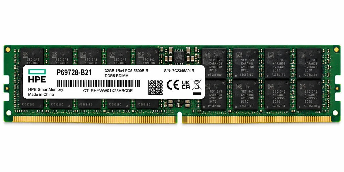 HPE 64GB 2RX4 PC5-6400B-R Smart Kit (P69728-B21)