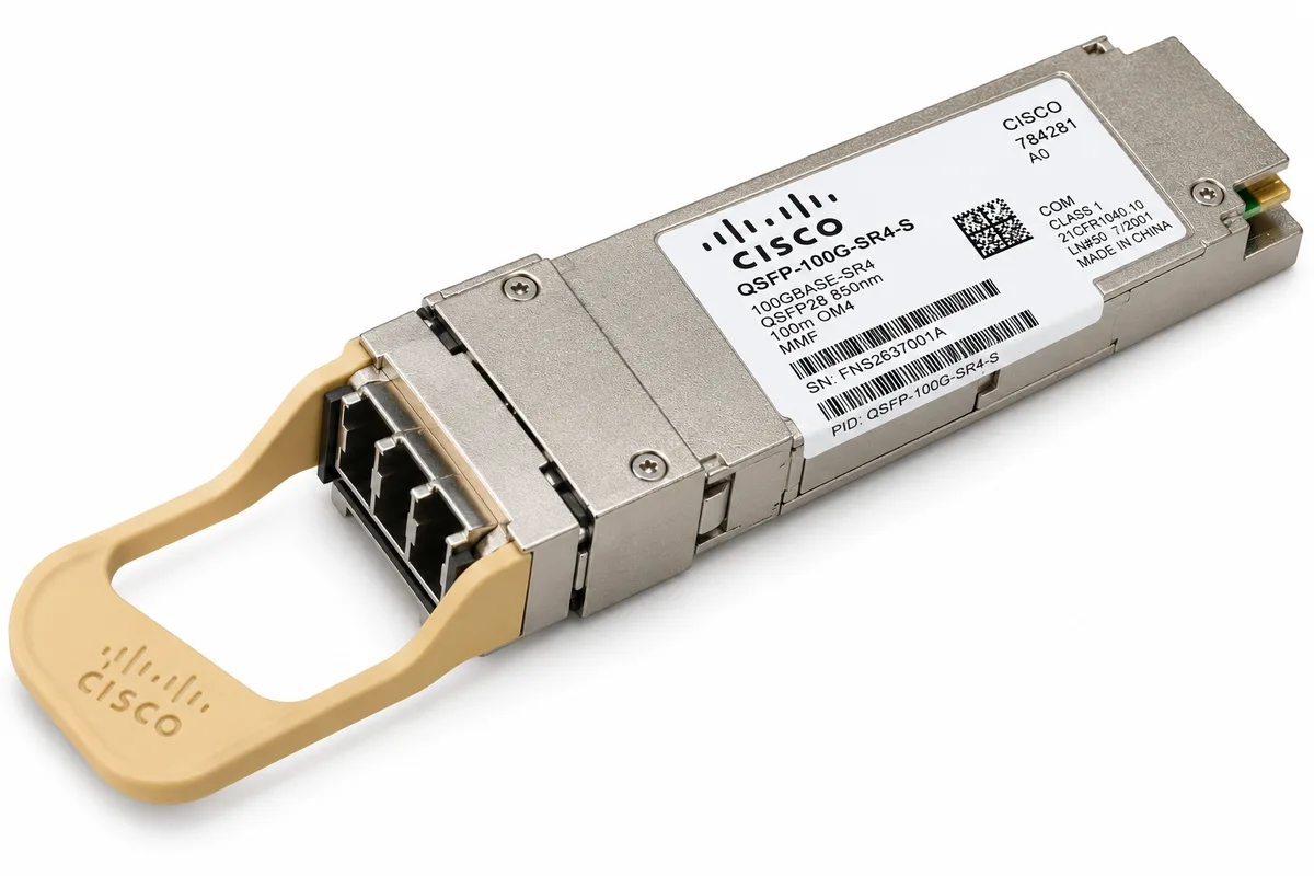 100GBASE-SR4 4-lanes 850nm 100m MPO/MTP connector Cisco Compatible (QSFP-100G-SR4-S)
