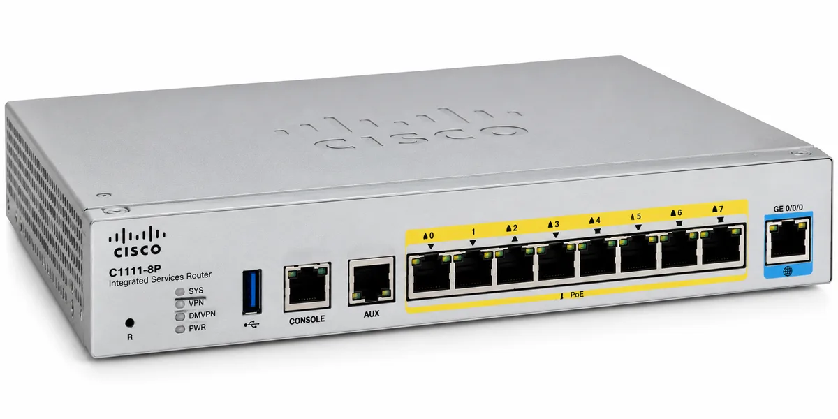 Cisco ISR 1100 8 Port Dual Ge WAN Ethernet Router (C1111-8P)