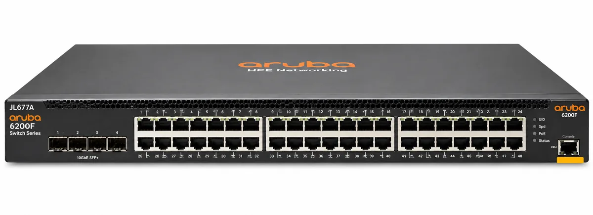 HPE Aruba Networking 6100 24G CL4 PoE 4SFP+ Switch (JL677A)