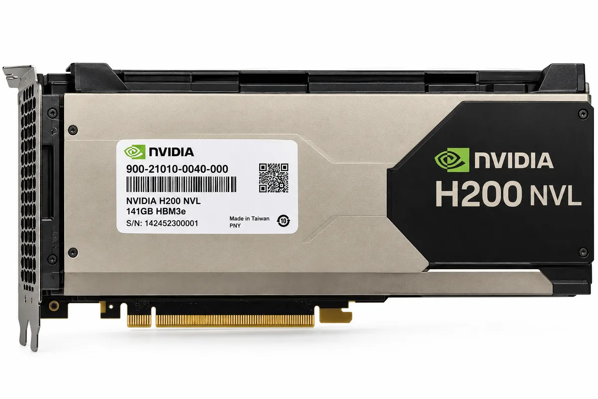 NVIDIA H200 NVL 141GB, 1.536TB DDR5 5600MHz ECC RAM (2x NVLink H200 compatible) (900-21010-0040-000)