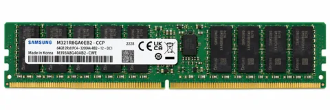 Samsung 64GB DDR5-6400MHz/PC5-51200 ECC Registered CL52 288-Pin RDIMM 1.1V Dual Rank x4 Memory Module (M321R8GA0EB2-CCP)