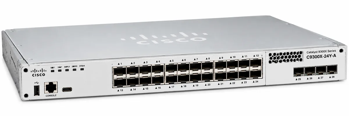 Cisco C9300X-24Y-A 24 Port 25G Fibers Modular Uplink Switch