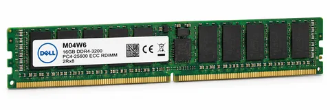 Dell 16GB DDR4-3200/PC4-25600 RDIMM 288-Pin CL22 Dual Rank x8 ECC Registered Memory Module (M04W6)