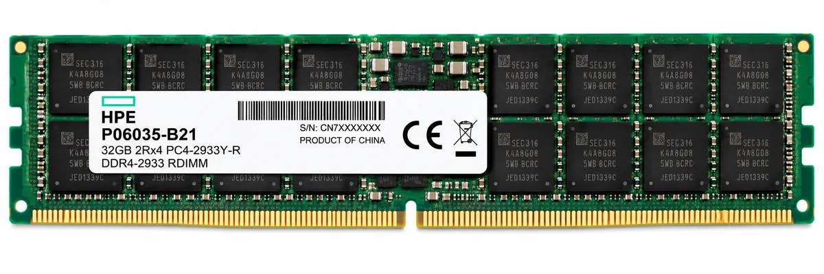 HPE 1x 64GB DDR4-3200 RDIMM PC4-25600R Dual Rank (P06035-B21)