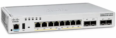 Cisco Catalyst 9000 Compact Switch 8 port PoE+, 240W, Essentials. (C9200CX-8P-2X2G-E)
