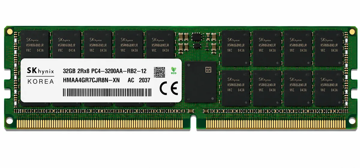 SK Hynix 32gb HMAA4GR7CJR8N-XN 2rx8 3200 ECC RDIMM