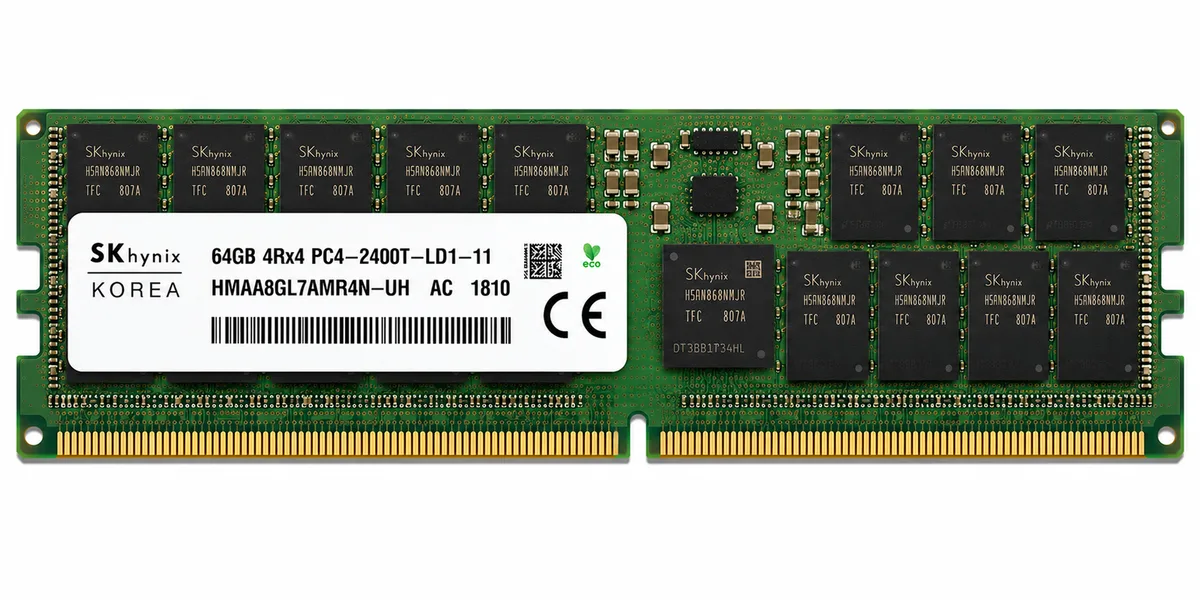 HYNIX 64GB HMAA8GL7AMR4N-UH 4DRX4 PC4-2400T DDR4 Server Memory