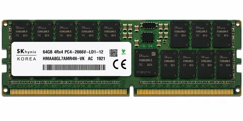 SK Hynix 64GB HMAA8GL7AMR4N-VK 4DRx4 PC4-2666V DDR4-21300 ECC LRDIMM Memory