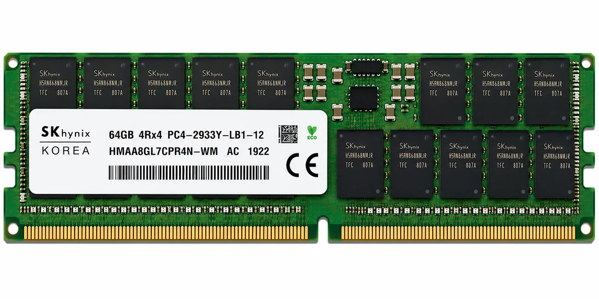 SK Hynix  64GB HMAA8GL7CPR4N-WM 4DRx4 PC4-2933Y LRDIMM Memory RAM