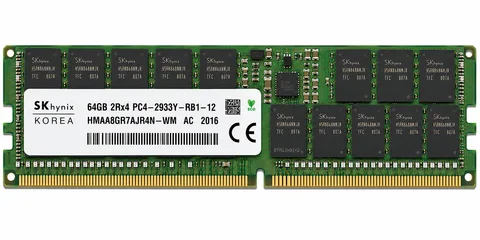 SK Hynix  64GB PC4 HMAA8GR7AJR4N-WM DDR4 2933Y- 2Rx4 ECC SERVER Memory RAM
