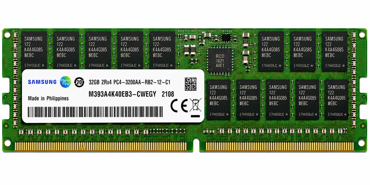 Samsung 32GB HMAA8GR7AJR4N-XN PC4-3200AA DDR4 2Rx4 ECC RDIMM Server RAM