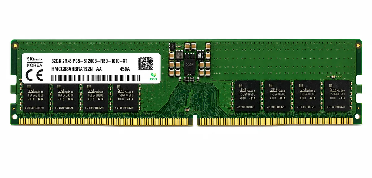 SK hynix HMCG88AHBRA192N 32GB DDR5-6400 ECC RDIMM Server Memory