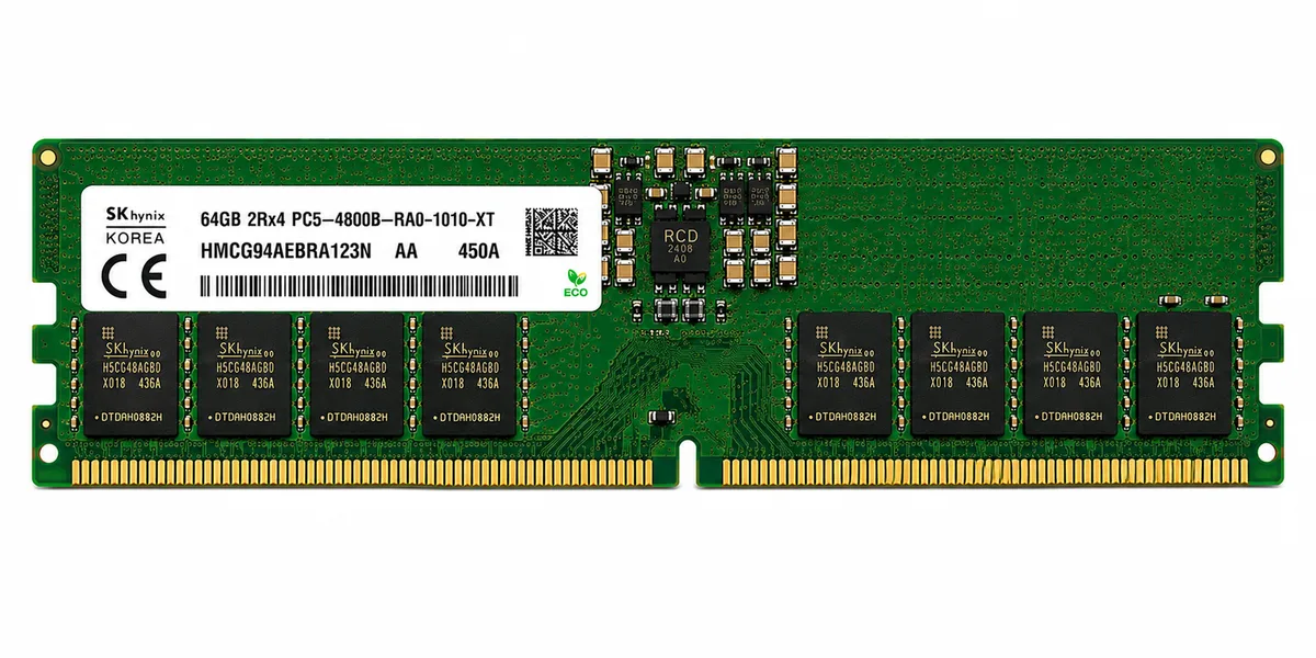 SK hynix HMCG94AEBRA123N 64GB DDR5-4800 ECC RDIMM Server Memory