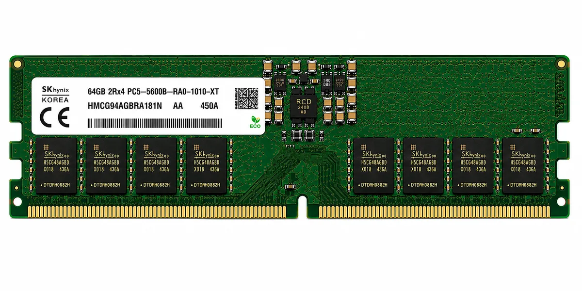 SK hynix HMCG94AGBRA181N 64GB DDR5-5600 ECC RDIMM Server Memory