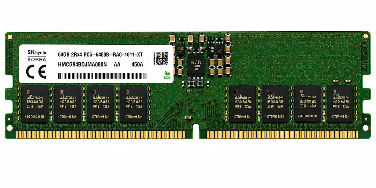 SK hynix HMCG94BDJMA080N 64GB DDR5-6400 ECC RDIMM Server Memory