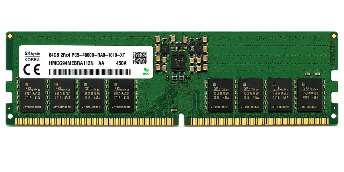 SK hynix HMCG94MEBRA112N 64GB DDR5-4800 ECC RDIMM Server Memory