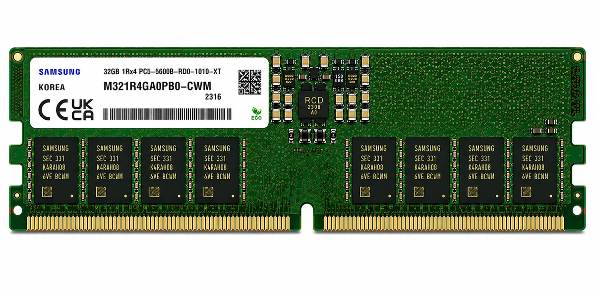 Samsung M321R4GA0PB0-CWM 32GB DDR5-5600 ECC RDIMM Server Memory