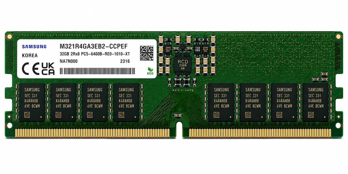 Samsung M321R4GA3EB2-CCPEF 32GB DDR5-6400 ECC RDIMM Server Memory