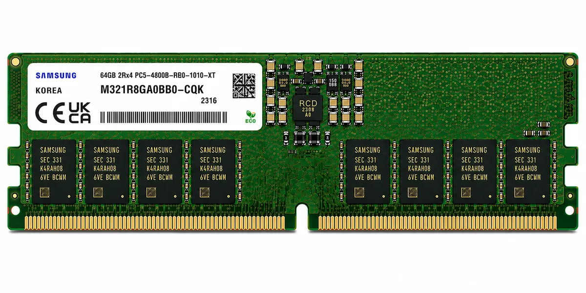 Samsung M321R8GA0BB0-CQK 64GB DDR5-4800 ECC RDIMM Server Memory