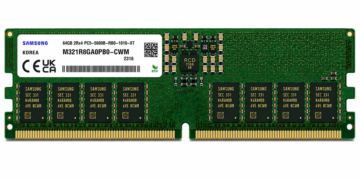Samsung M321R8GA0PB0-CWM 64GB DDR5-5600 ECC RDIMM Server Memory