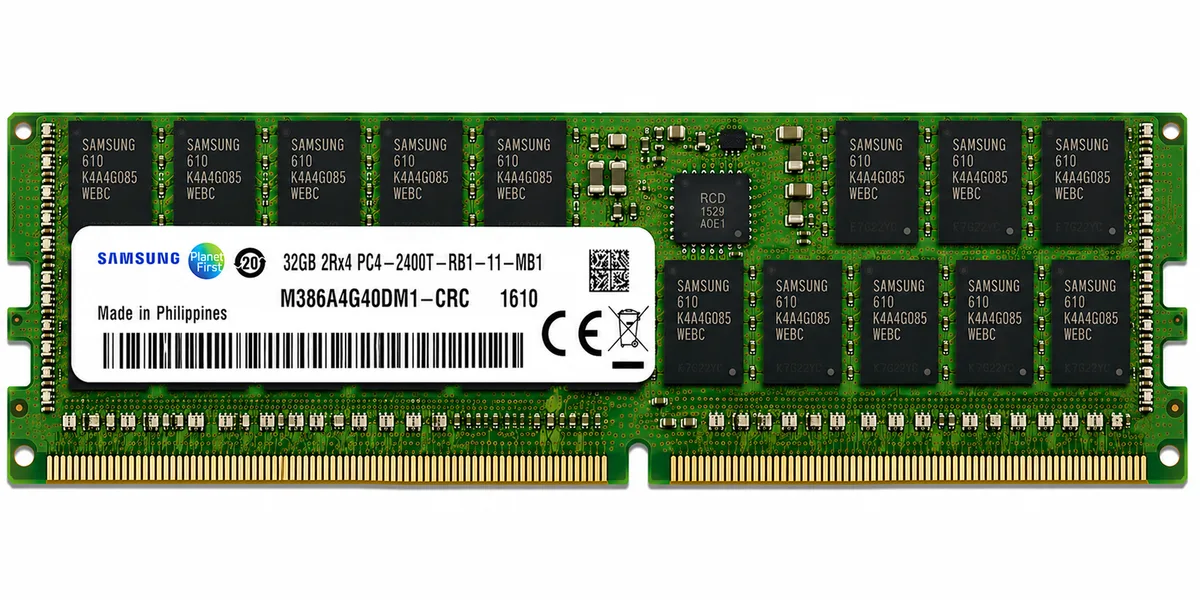 Samsung 32gb M386A4G40DM1-CRC PC4-2400T 4DRx4 DDR4 ECC LRDIMM Server Memory