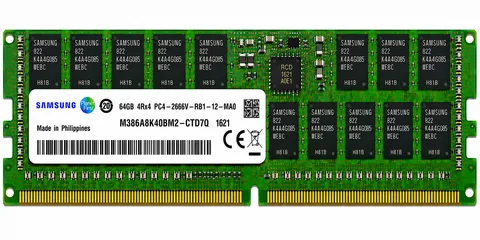 Samsung 64GB M386A8K40BM2-CTD7Q DDR4 PC4-2666V 4DRx4 ECC Reg Server RAM