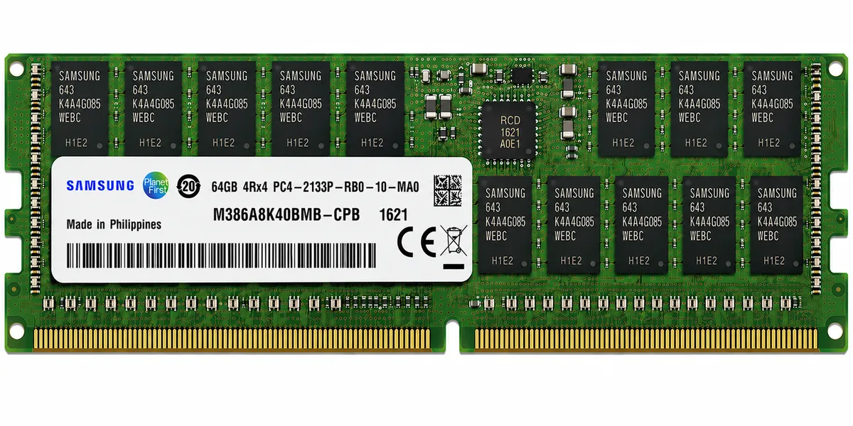 SAMSUNG 64GB M386A8K40BMB-CPB DDR4 2133MHz PC4-17000 CL15 4Rx4 ECC LRDIMM