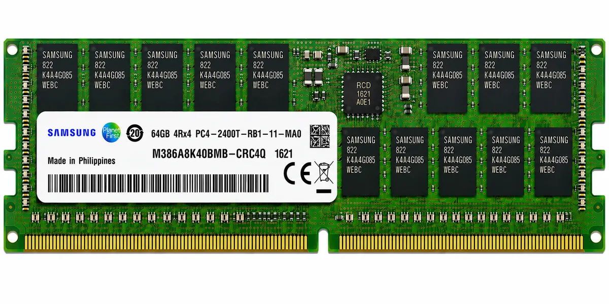 Samsung 64GB M386A8K40BMB-CRC4Q DDR4 ECC LRDIMM 2400MHz PC4-2400T 4DRx4 Server RAM