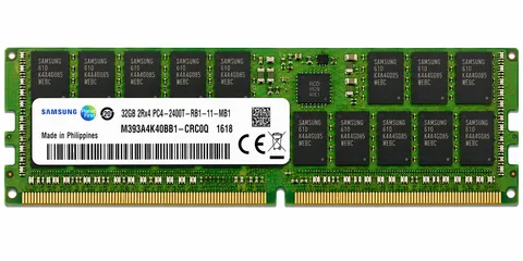 Samsung 32GB M393A4K40BB1-CRC0Q DDR4 2400 PC4-2400T CL17 2Rx4 ECC RDIMM Server Memory