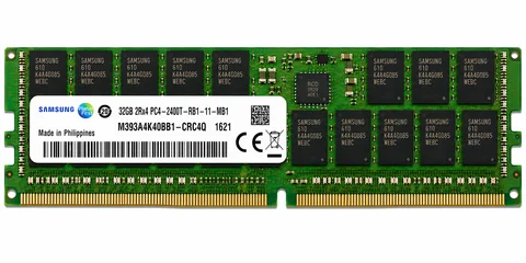 Samsung 32GB M393A4K40BB1-CRC4Q 2Rx4 PC4-2400T DDR4-19200 ECC RDIMM Memory