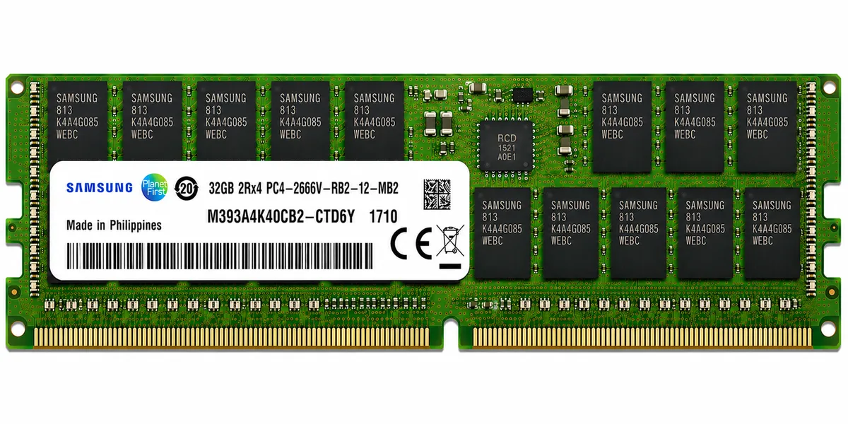 Samsung 32GB M393A4K40CB2-CTD6Y 2Rx4 DDR4 PC4-2666V GEN 10 ECC