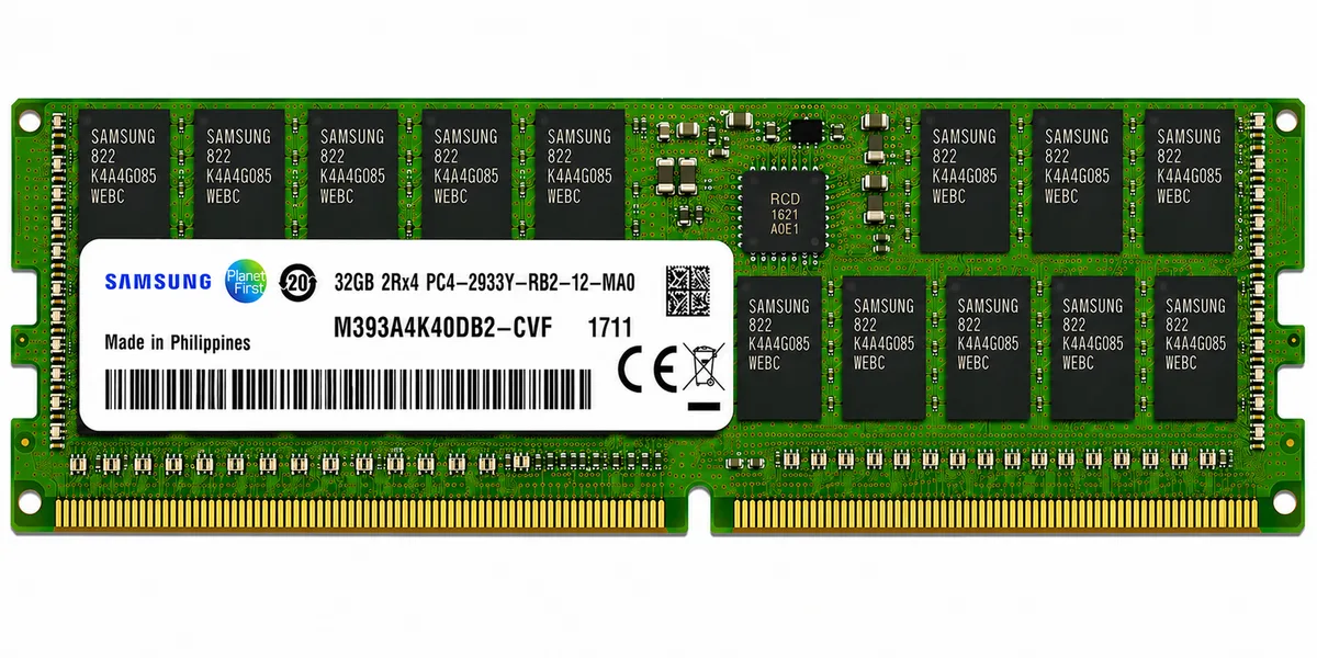 Samsung 32GB M393A4K40DB2-CVF 2Rx4 PC4-2933Y DDR4-23400 ECC REG Server Memory