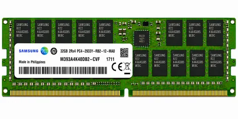 Samsung 32GB M393A4K40DB2-CVF 2Rx4 PC4-2933Y DDR4-23400 ECC REG Server Memory