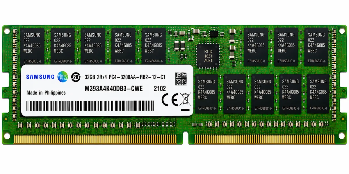 Samsung 32GB M393A4K40DB3-CWE 2RX4 PC4-25600 (DDR4-3200) ECC RDIMM Samsung