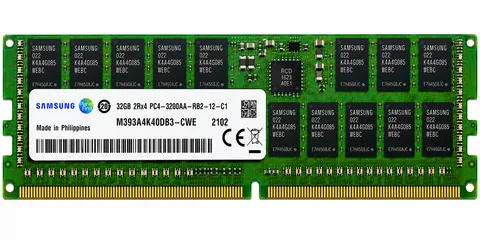 Samsung 32GB M393A4K40DB3-CWE 2RX4 PC4-25600 (DDR4-3200) ECC RDIMM Samsung