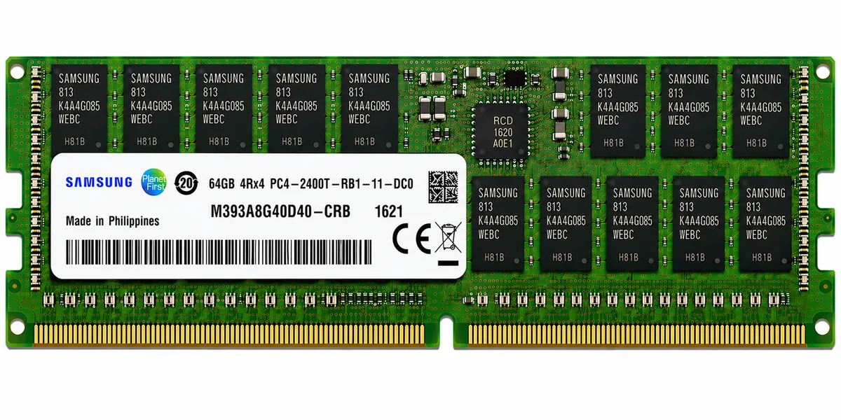 SAMSUNG 64GB M393A8G40D40-CRB DDR4 2133MHz PC4-17000 CL15 2S4Rx4 ECC RDIMM