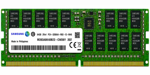 Samsung 64GB M393A8K40B22-CWD6Y DDR4-2666 2S2Rx4 PC4-2666V ECC Registered DIMM