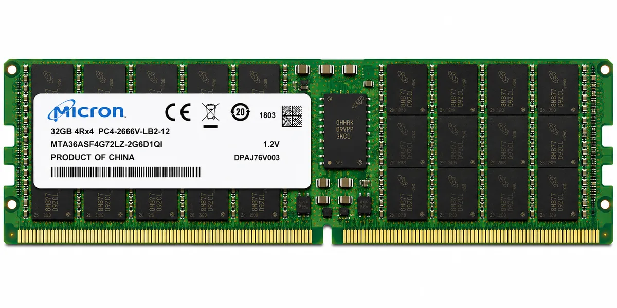 Micron MTA36ASF4G72LZ-2G6D1QI 32GB PC4-2666V DDR4 Reg ECC LRDIMM RAM