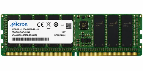 Micron MTA36ASF4G72PZ-2G6E1QI 32GB DDR4 2Rx4 PC4-2666V ECC Registered DIMM