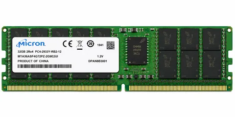 Micron MTA36ASF4G72PZ-2G9E2UI 32GB DDR4 2933MHz PC4-2933Y ECC Reg Serv RAM RDIMM
