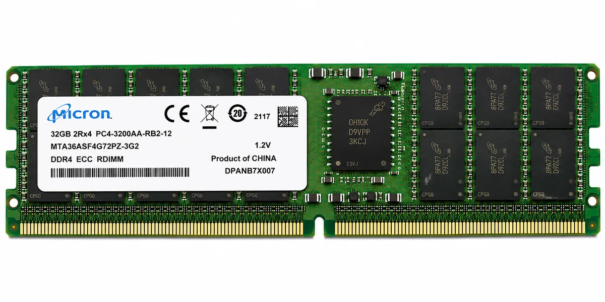 Micron MTA36ASF4G72PZ-3G2 32GB PC4-3200AA DDR4 3200 ECC RDIMM Server RAM